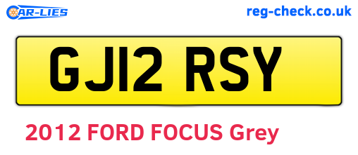 GJ12RSY are the vehicle registration plates.