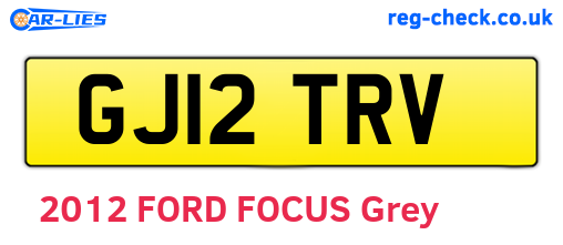 GJ12TRV are the vehicle registration plates.