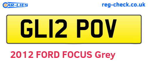 GL12POV are the vehicle registration plates.