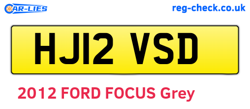 HJ12VSD are the vehicle registration plates.