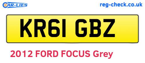 KR61GBZ are the vehicle registration plates.