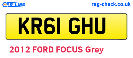 KR61GHU are the vehicle registration plates.