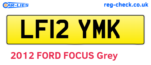 LF12YMK are the vehicle registration plates.