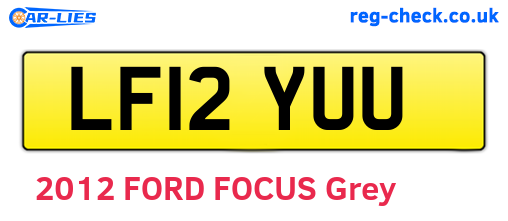 LF12YUU are the vehicle registration plates.