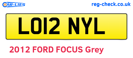 LO12NYL are the vehicle registration plates.
