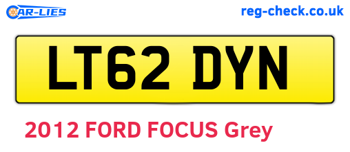 LT62DYN are the vehicle registration plates.