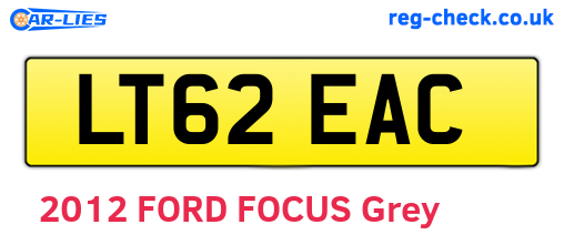 LT62EAC are the vehicle registration plates.