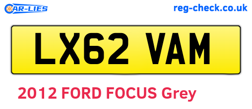 LX62VAM are the vehicle registration plates.