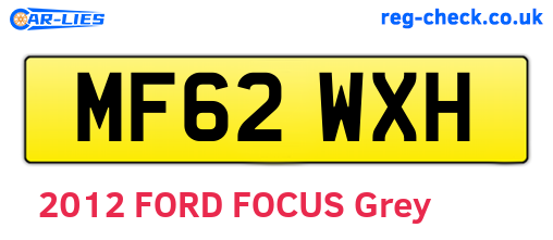 MF62WXH are the vehicle registration plates.