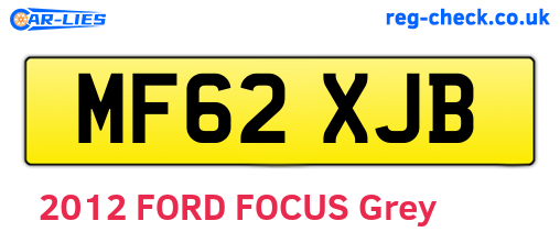 MF62XJB are the vehicle registration plates.