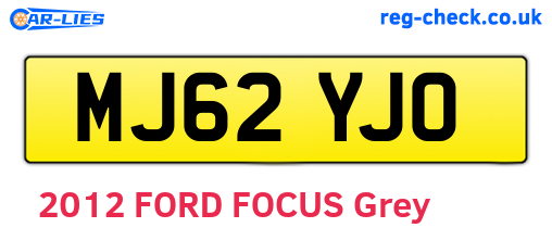MJ62YJO are the vehicle registration plates.