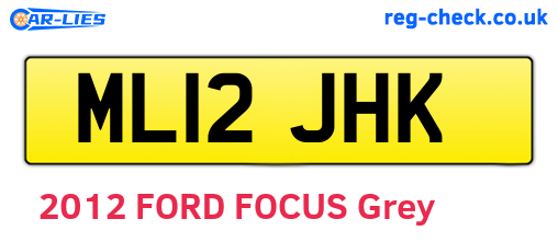 ML12JHK are the vehicle registration plates.
