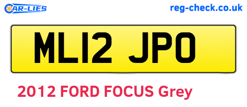 ML12JPO are the vehicle registration plates.