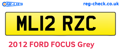ML12RZC are the vehicle registration plates.