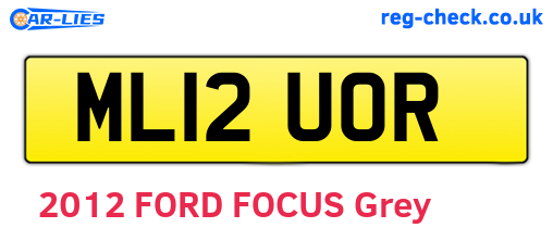 ML12UOR are the vehicle registration plates.