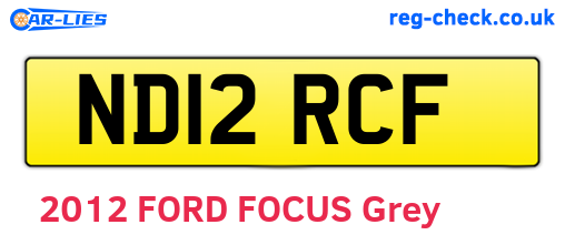 ND12RCF are the vehicle registration plates.