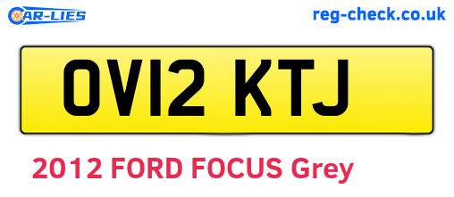 OV12KTJ are the vehicle registration plates.