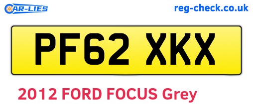 PF62XKX are the vehicle registration plates.