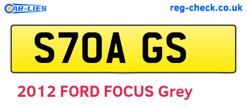 S70AGS are the vehicle registration plates.