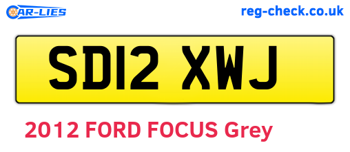 SD12XWJ are the vehicle registration plates.