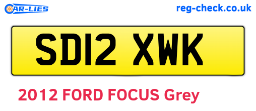 SD12XWK are the vehicle registration plates.