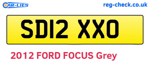 SD12XXO are the vehicle registration plates.