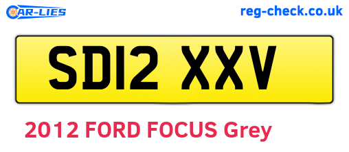 SD12XXV are the vehicle registration plates.