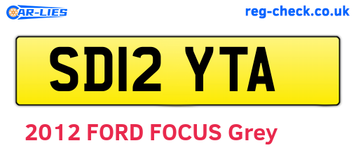 SD12YTA are the vehicle registration plates.