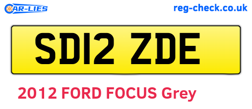 SD12ZDE are the vehicle registration plates.