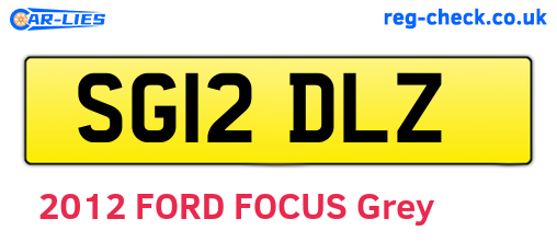 SG12DLZ are the vehicle registration plates.