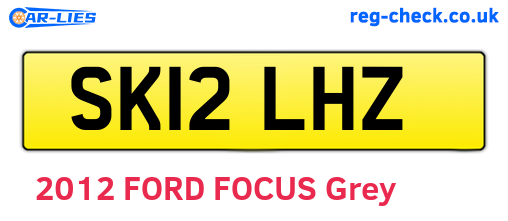 SK12LHZ are the vehicle registration plates.