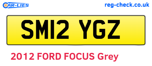 SM12YGZ are the vehicle registration plates.