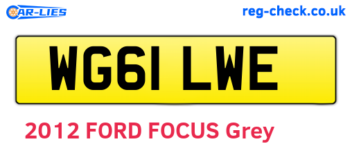 WG61LWE are the vehicle registration plates.