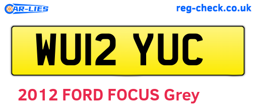 WU12YUC are the vehicle registration plates.