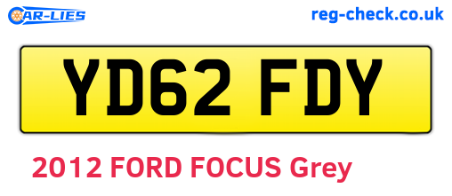 YD62FDY are the vehicle registration plates.