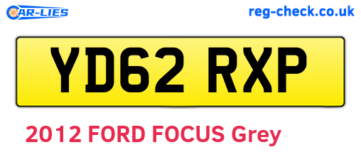 YD62RXP are the vehicle registration plates.