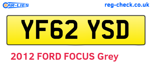 YF62YSD are the vehicle registration plates.
