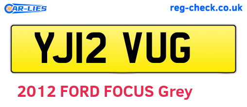 YJ12VUG are the vehicle registration plates.