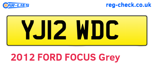 YJ12WDC are the vehicle registration plates.