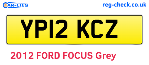YP12KCZ are the vehicle registration plates.