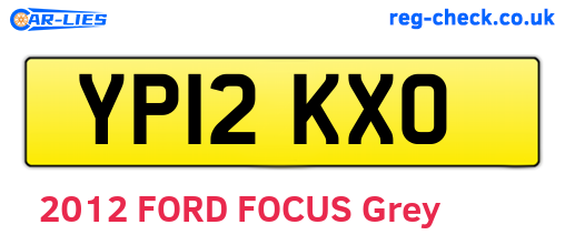 YP12KXO are the vehicle registration plates.