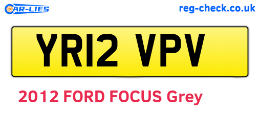 YR12VPV are the vehicle registration plates.