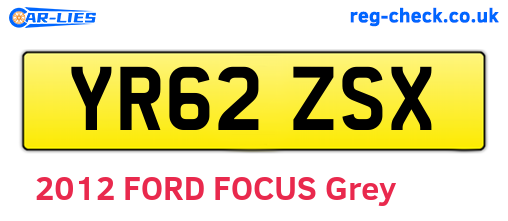 YR62ZSX are the vehicle registration plates.