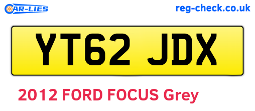YT62JDX are the vehicle registration plates.