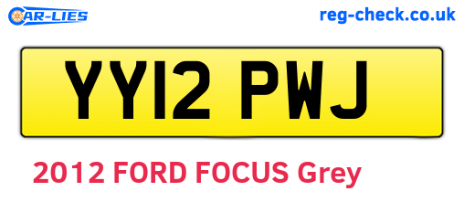 YY12PWJ are the vehicle registration plates.