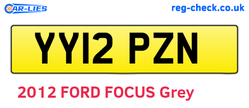 YY12PZN are the vehicle registration plates.