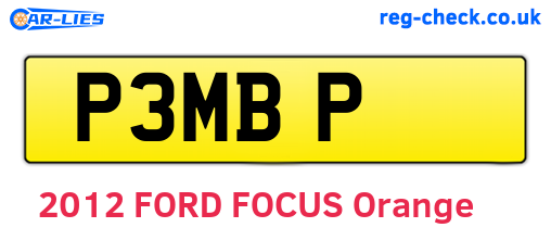 P3MBP are the vehicle registration plates.