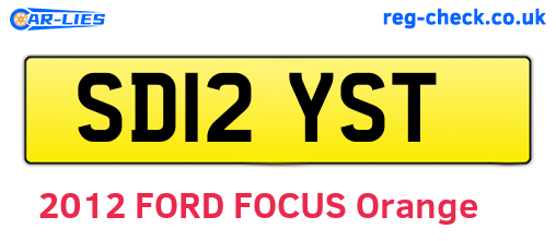 SD12YST are the vehicle registration plates.