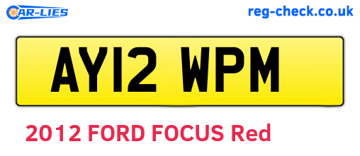 AY12WPM are the vehicle registration plates.