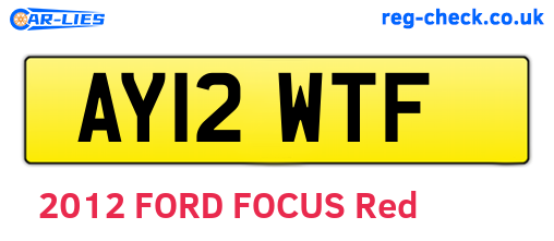 AY12WTF are the vehicle registration plates.